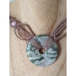 Necklace (Green and white...